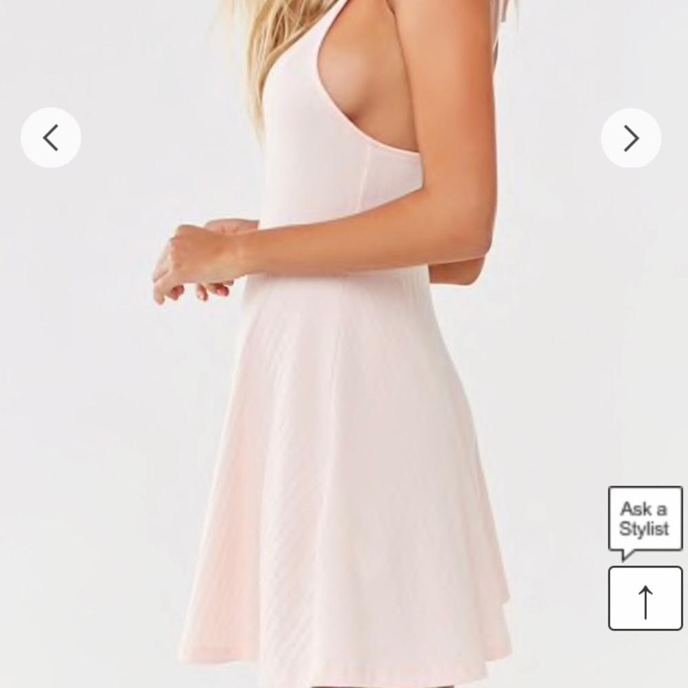 Pink Ribbed Cami Swing Dress - Picture 2 of 2